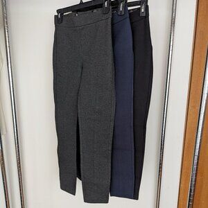 J.Crew Lot of 3! Any Day Pixie Pant Stretch Ponte Black Navy Grey (Petite Small)